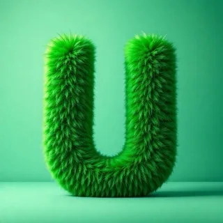 Green fur — letter U