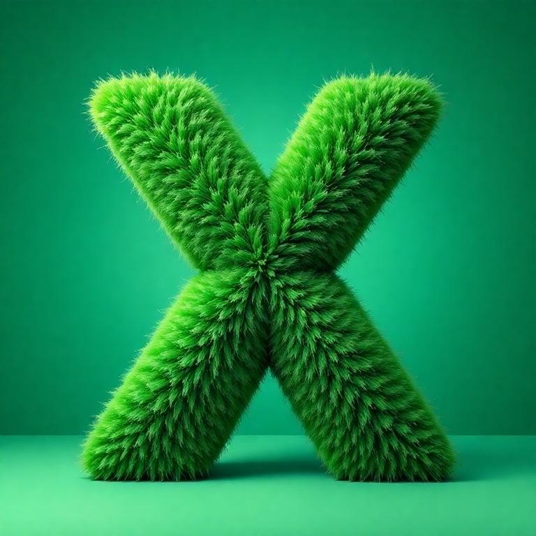 Green fur — letter X
