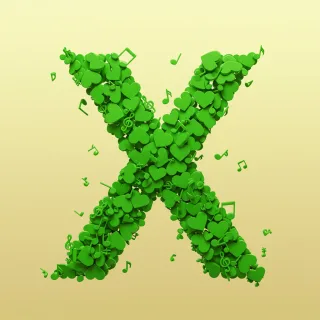 Green hearts — letter X
