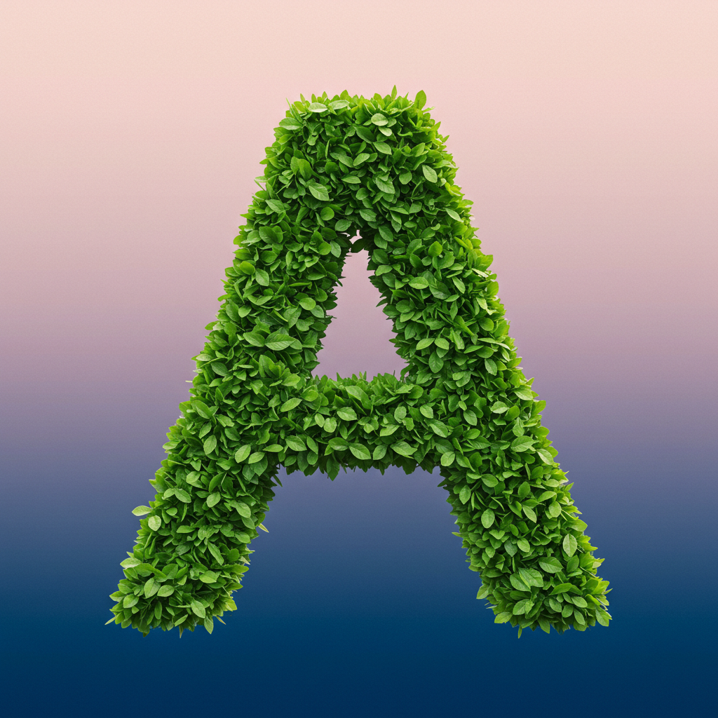 Green leaves 2 — letter A