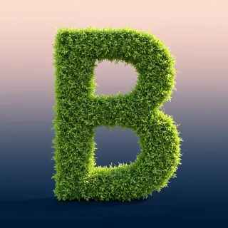 Green leaves 2 — letter B