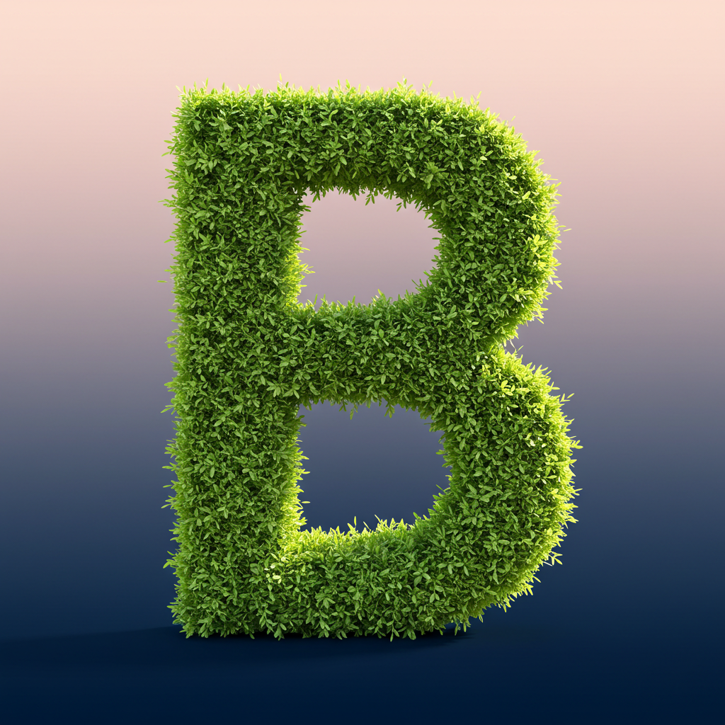 Green leaves 2 — letter B