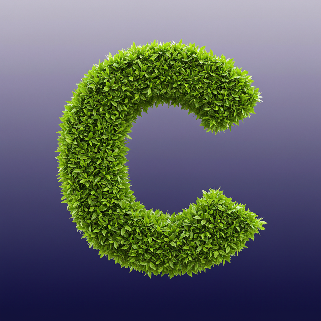 Green leaves 2 — letter C