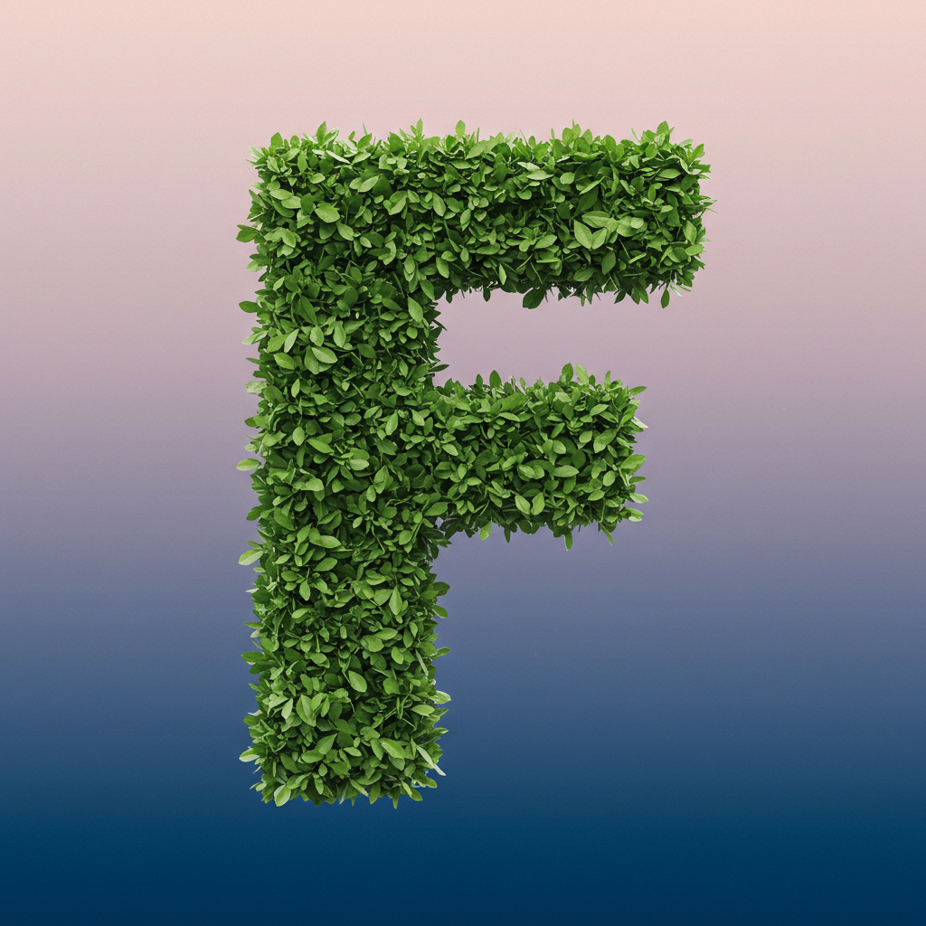 Green leaves 2 — letter F
