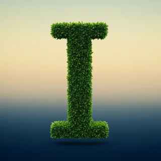 Green leaves 2 — letter I
