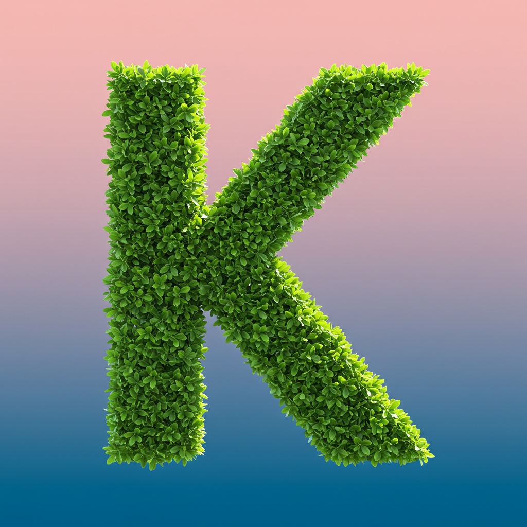 Green leaves 2 — letter K