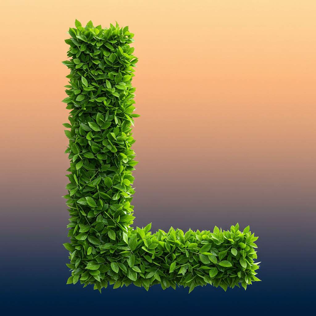 Green leaves 2 — letter L