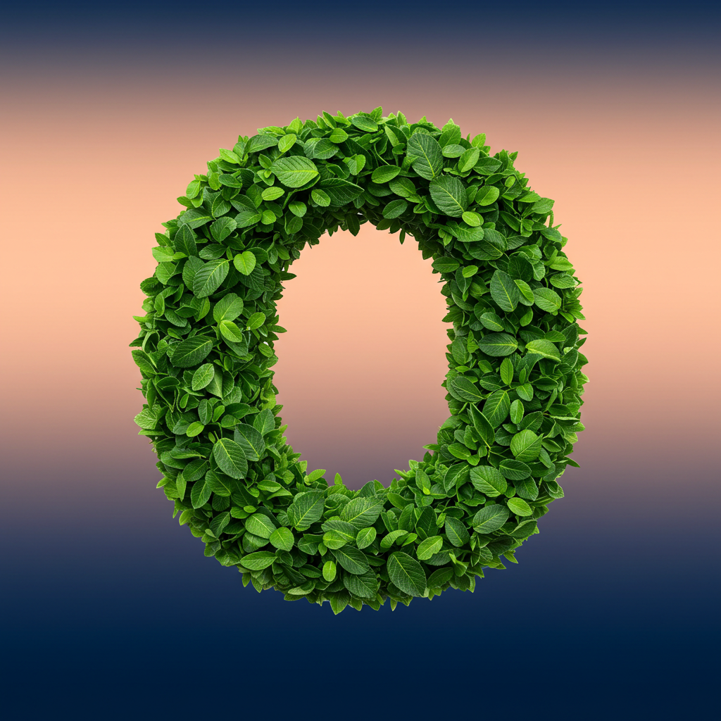 Green leaves 2 — letter O