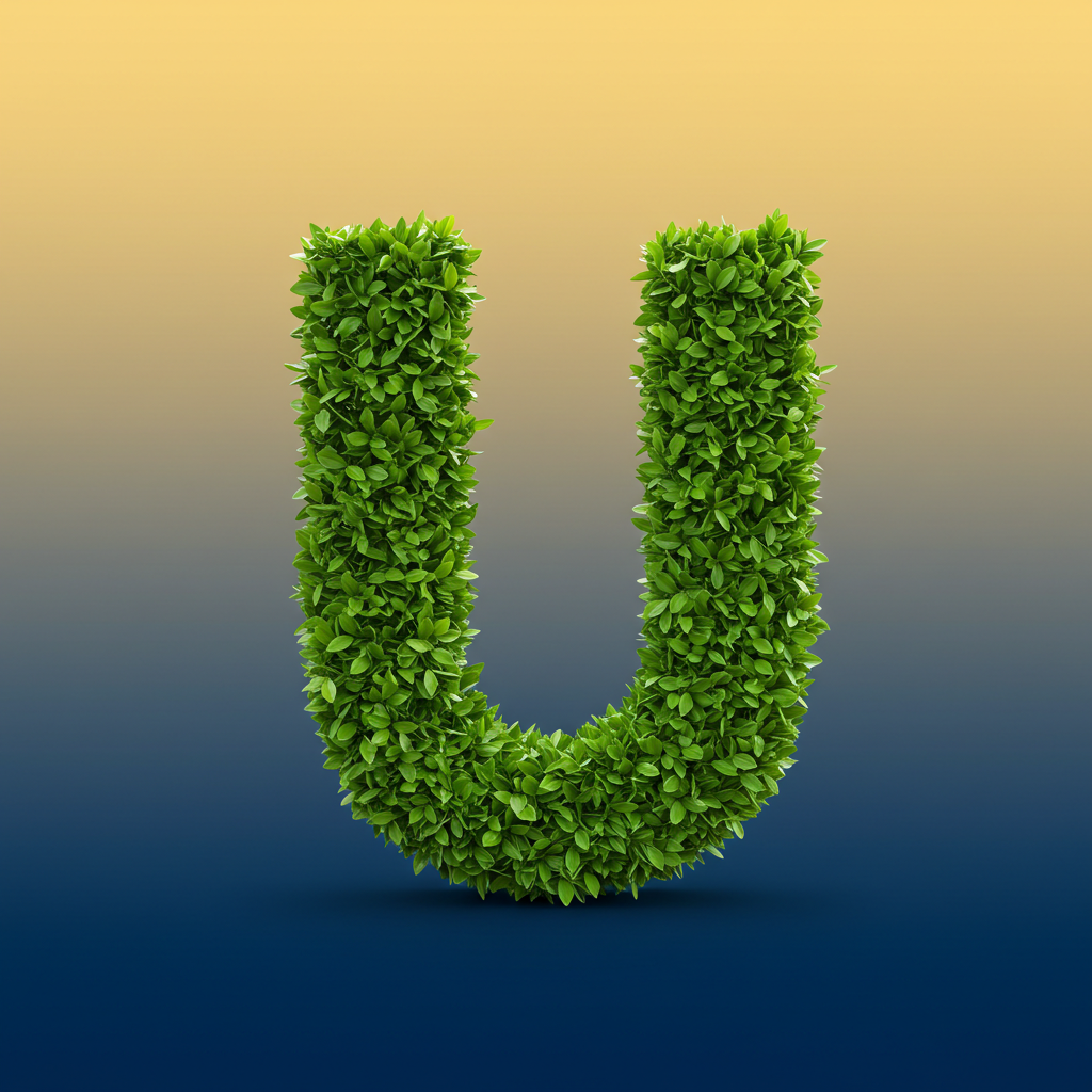 Green leaves 2 — letter U