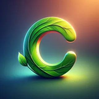 Green leaves — letter C