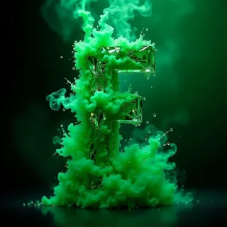 Green smoke — letter F