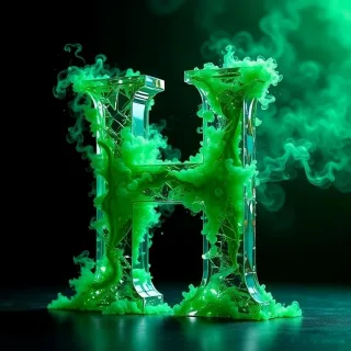 Green smoke — letter H