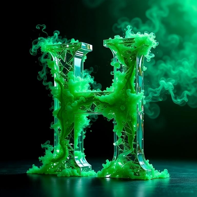 Green smoke — letter H