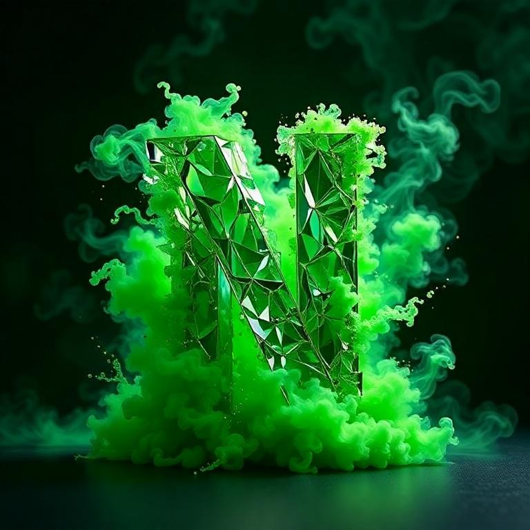 Green smoke — letter N