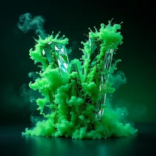 Green smoke — letter W