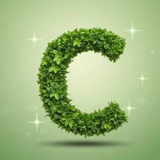 Green stars — letter C