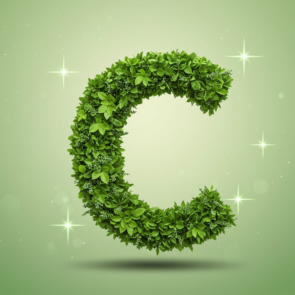 Green stars — letter C
