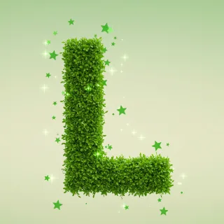 Green stars — letter L