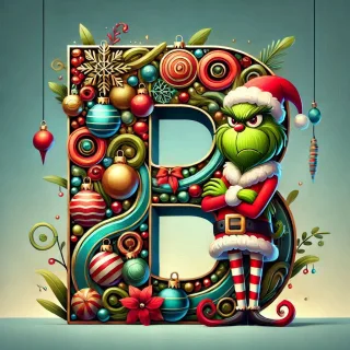 Grinch 2 — letter B (variant 2)