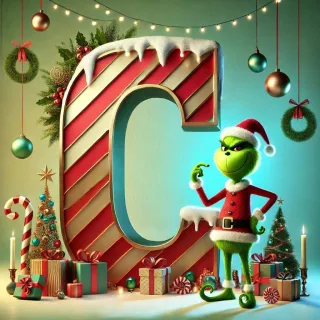Grinch 2 — letter C (variant 2)