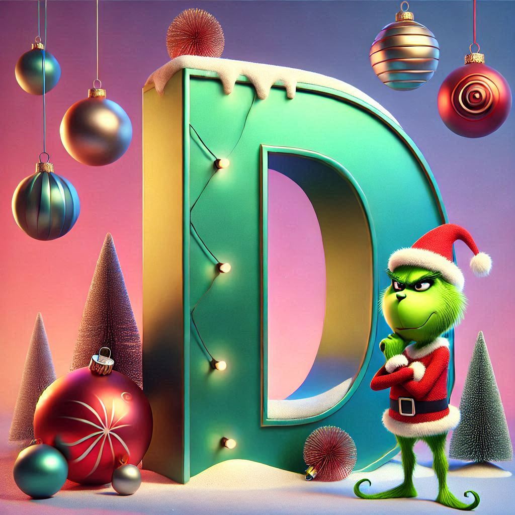 Grinch 2 — letter D (variant 2)