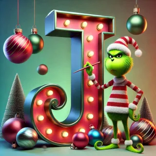Grinch 2 — letter J (variant 2)