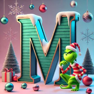 Grinch 2 — letter M (variant 2)