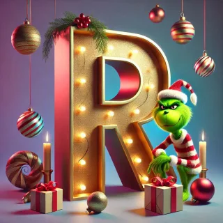 Grinch 2 — letter R (variant 2)