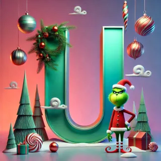 Grinch 2 — letter U (variant 2)