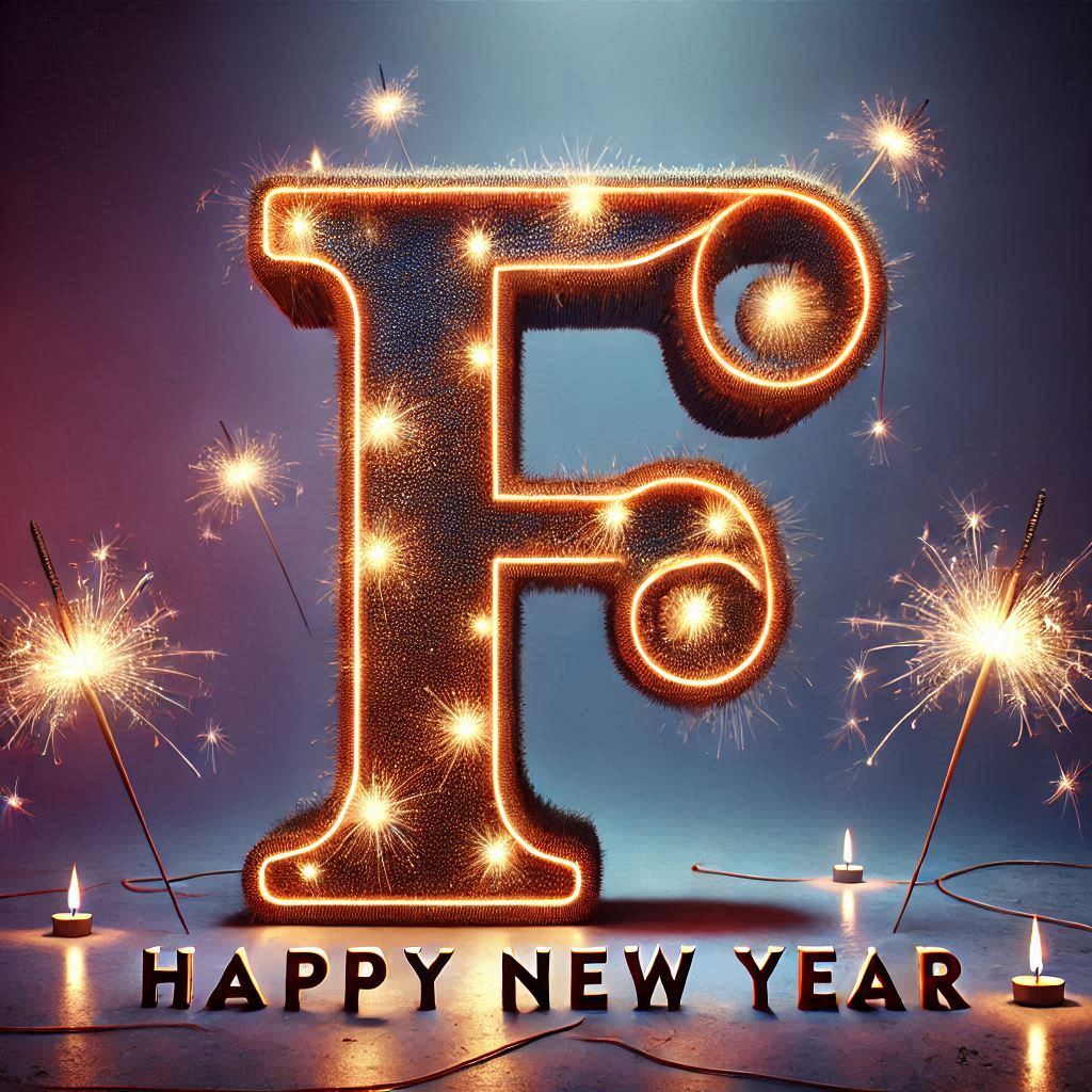 Happy New Year — letter F