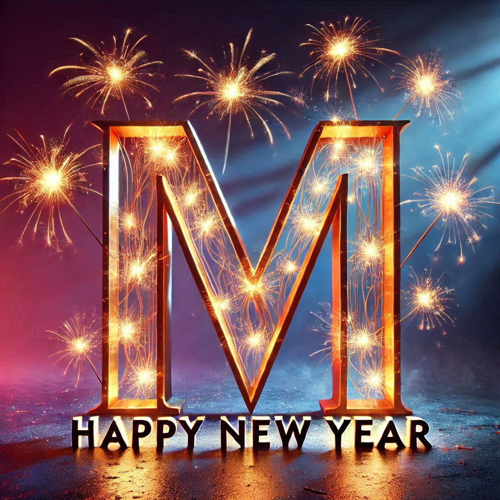 Happy New Year — letter M