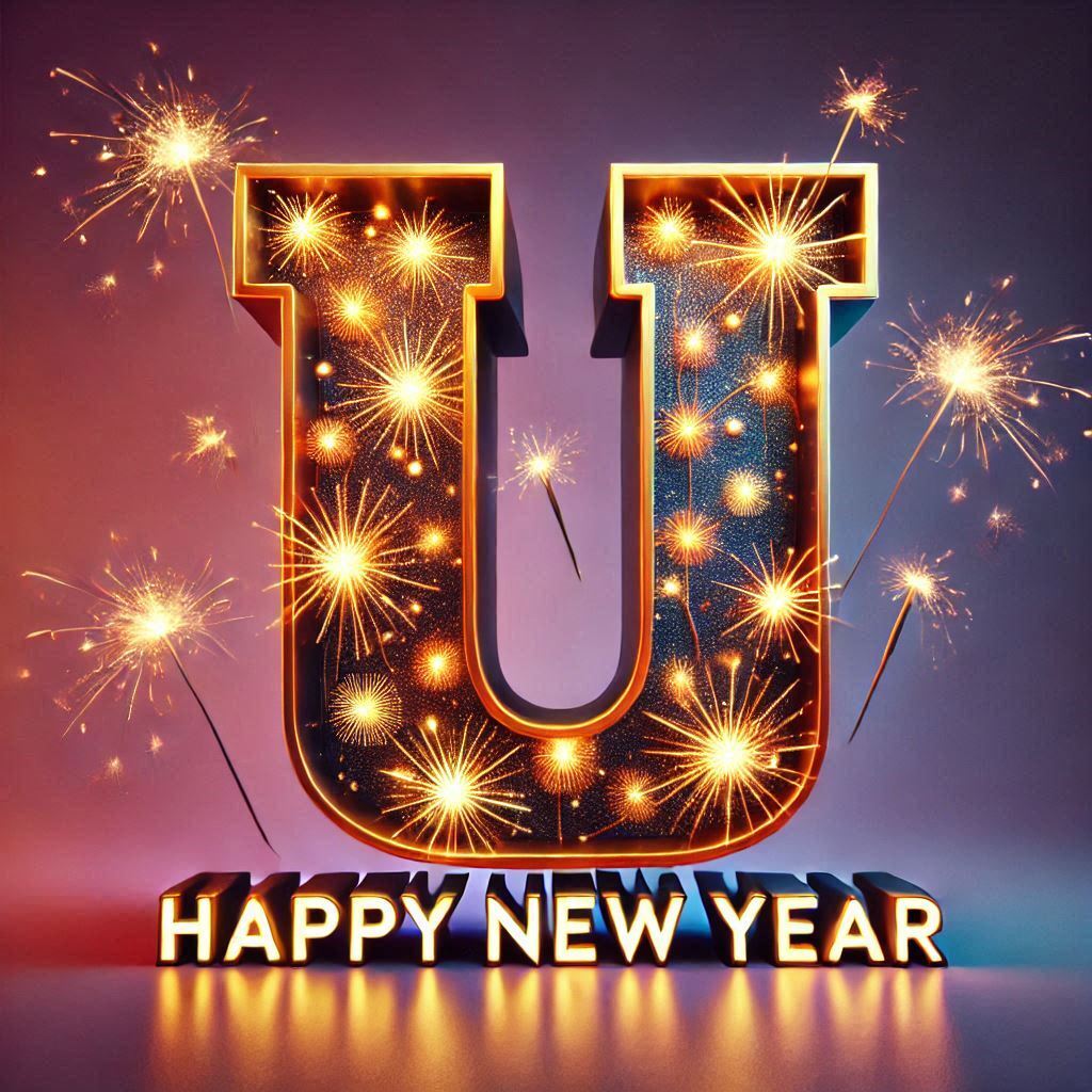 Happy New Year — letter U
