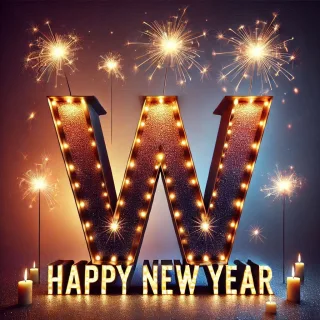 Happy New Year — letter W