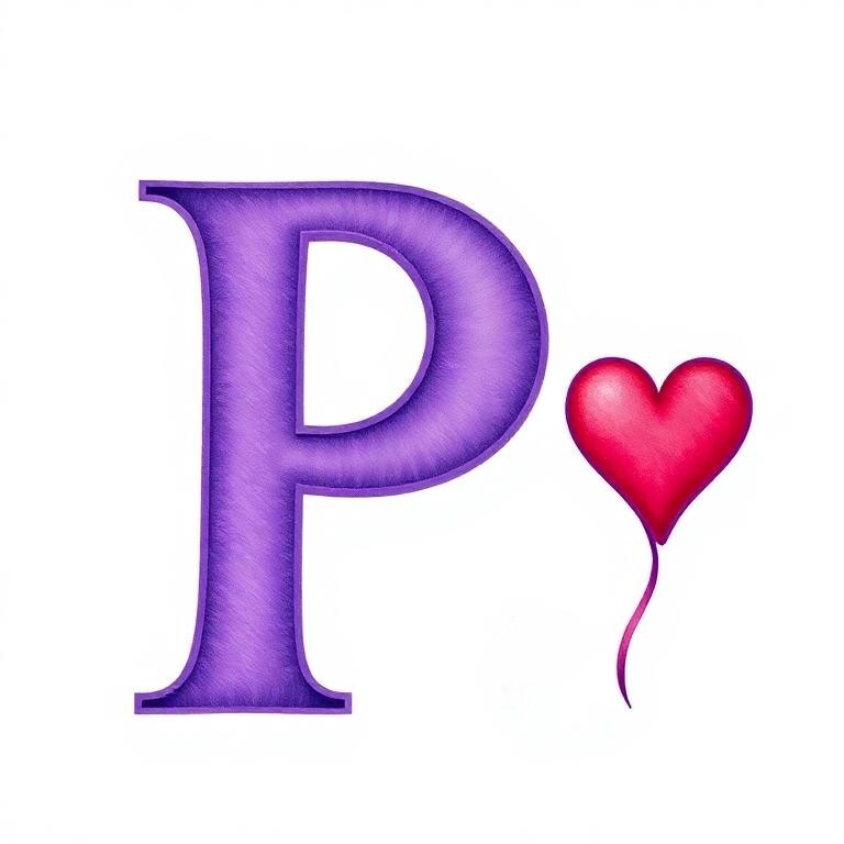 Hearts — letter P