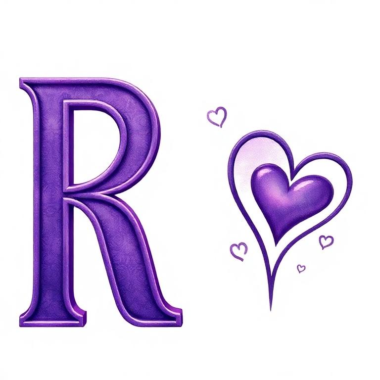 Hearts — letter R