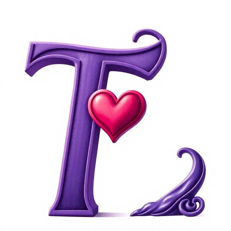 Hearts — letter T