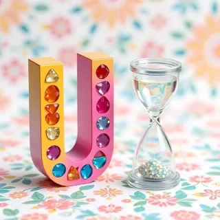 Hourglass — letter U