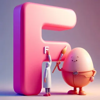 Humpty Dumpty — letter F (variant 2)