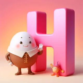 Humpty Dumpty — letter H (variant 2)