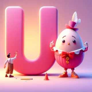 Humpty Dumpty — letter U (variant 2)