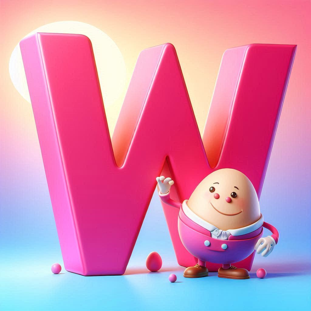 Humpty Dumpty — letter W (variant 2)