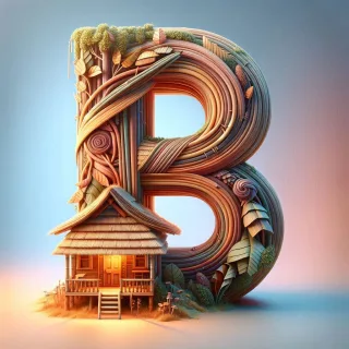 Hut 2 — letter B (variant 2)