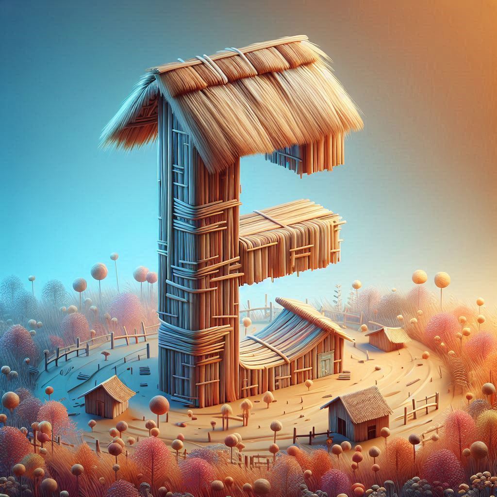 Hut 2 — letter E (variant 2)