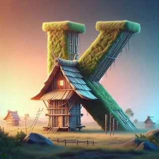 Hut 2 — letter K (variant 2)
