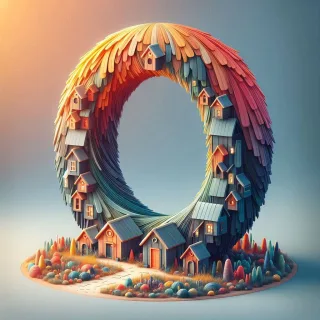 Hut 2 — letter O (variant 2)