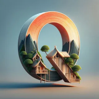 Hut 2 — letter Q (variant 2)