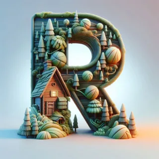 Hut 2 — letter R (variant 2)