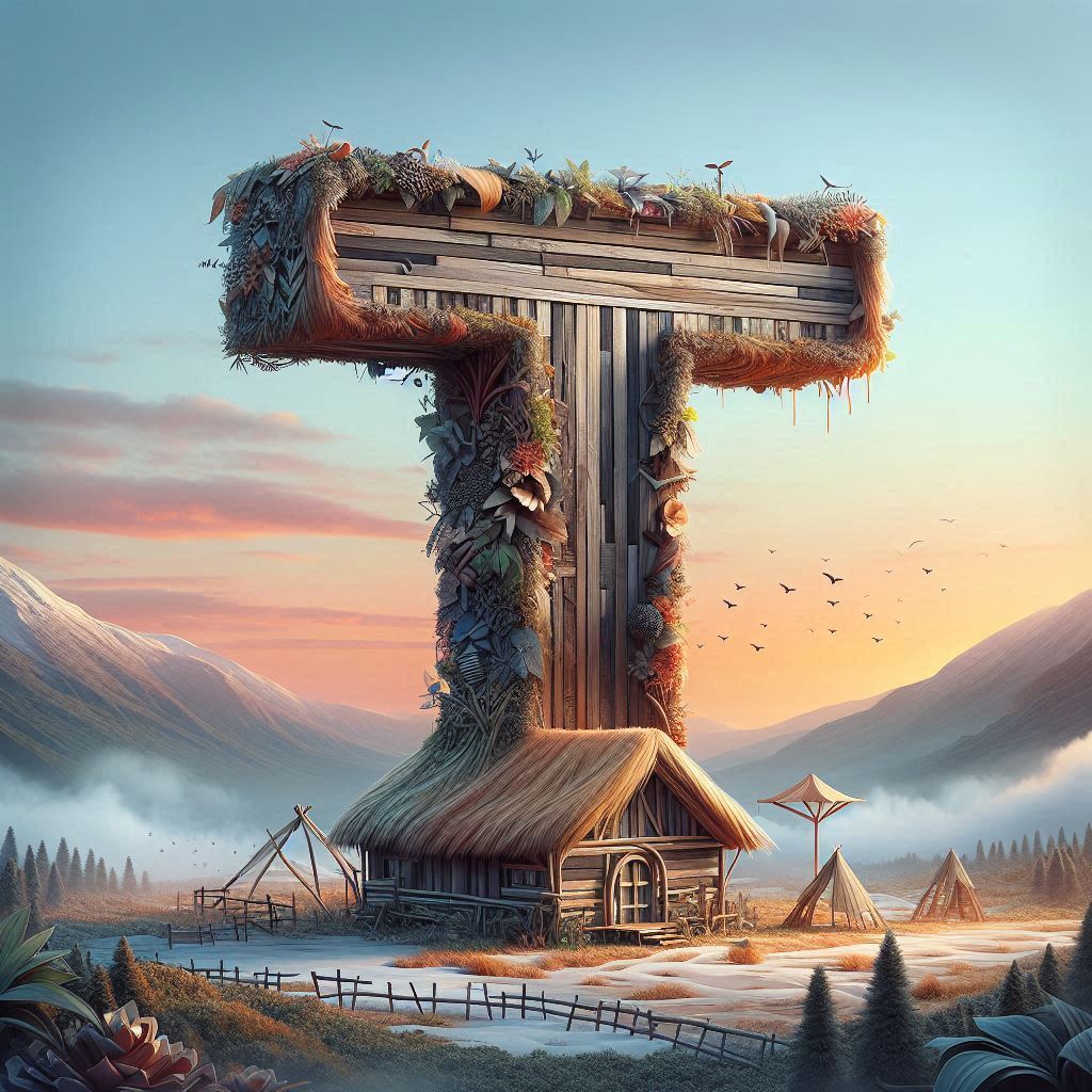 Hut 2 — letter T (variant 2)