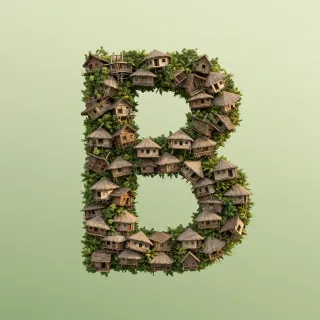 Hut — letter B (variant 2)