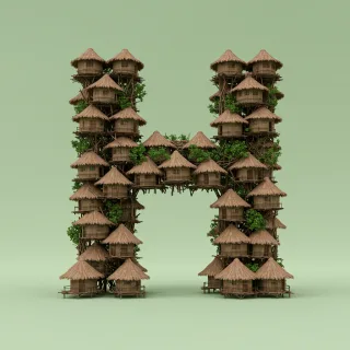 Hut — letter H